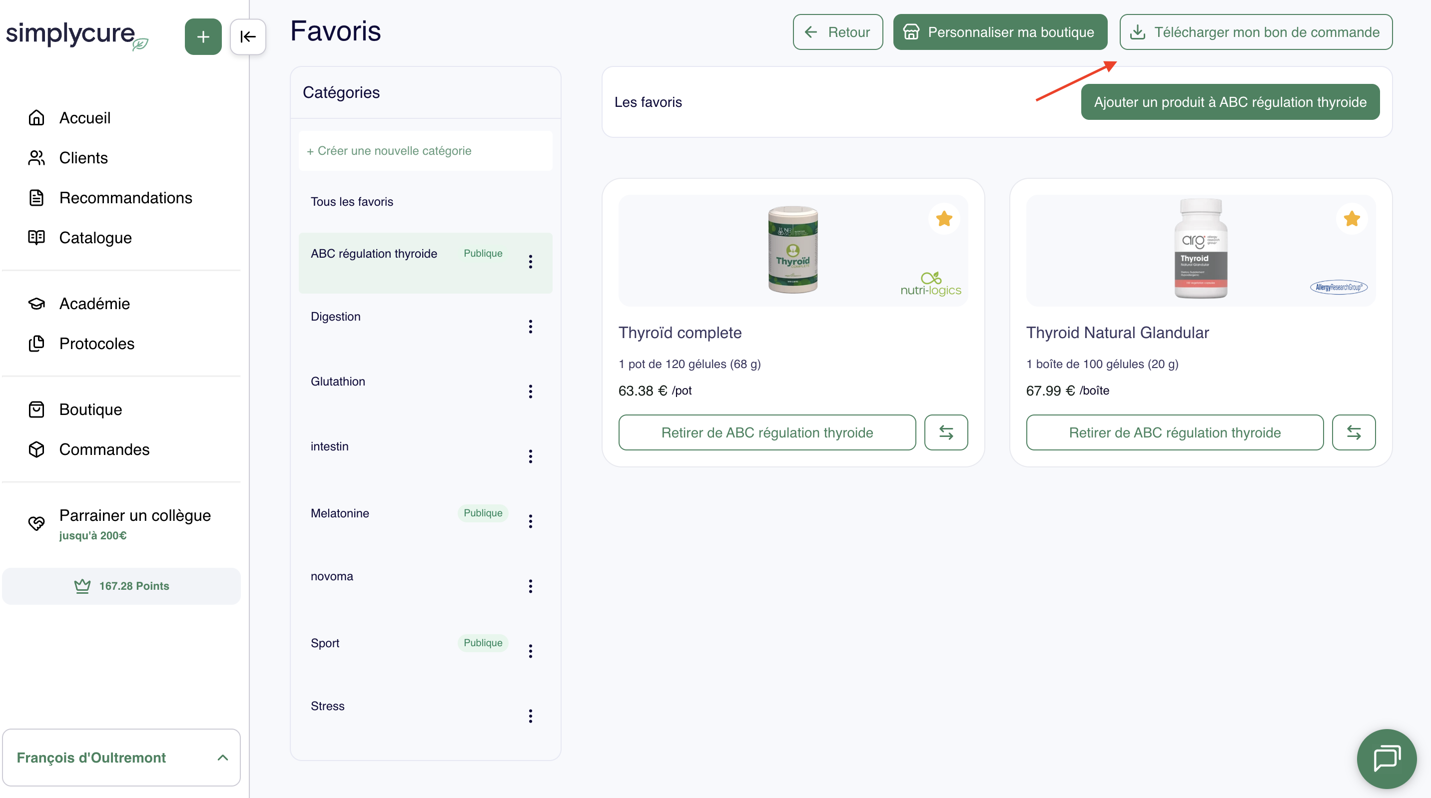 Bon de commande avec QR code