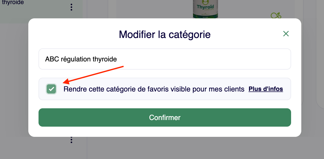 Configuration de la boutique praticien
